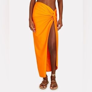 Never worn Baobab Mia Ruched Pareo Skirt Mango Orange